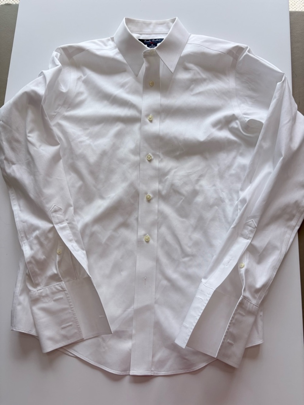 Brooks Brothers White Dress Shirt - Point Collar